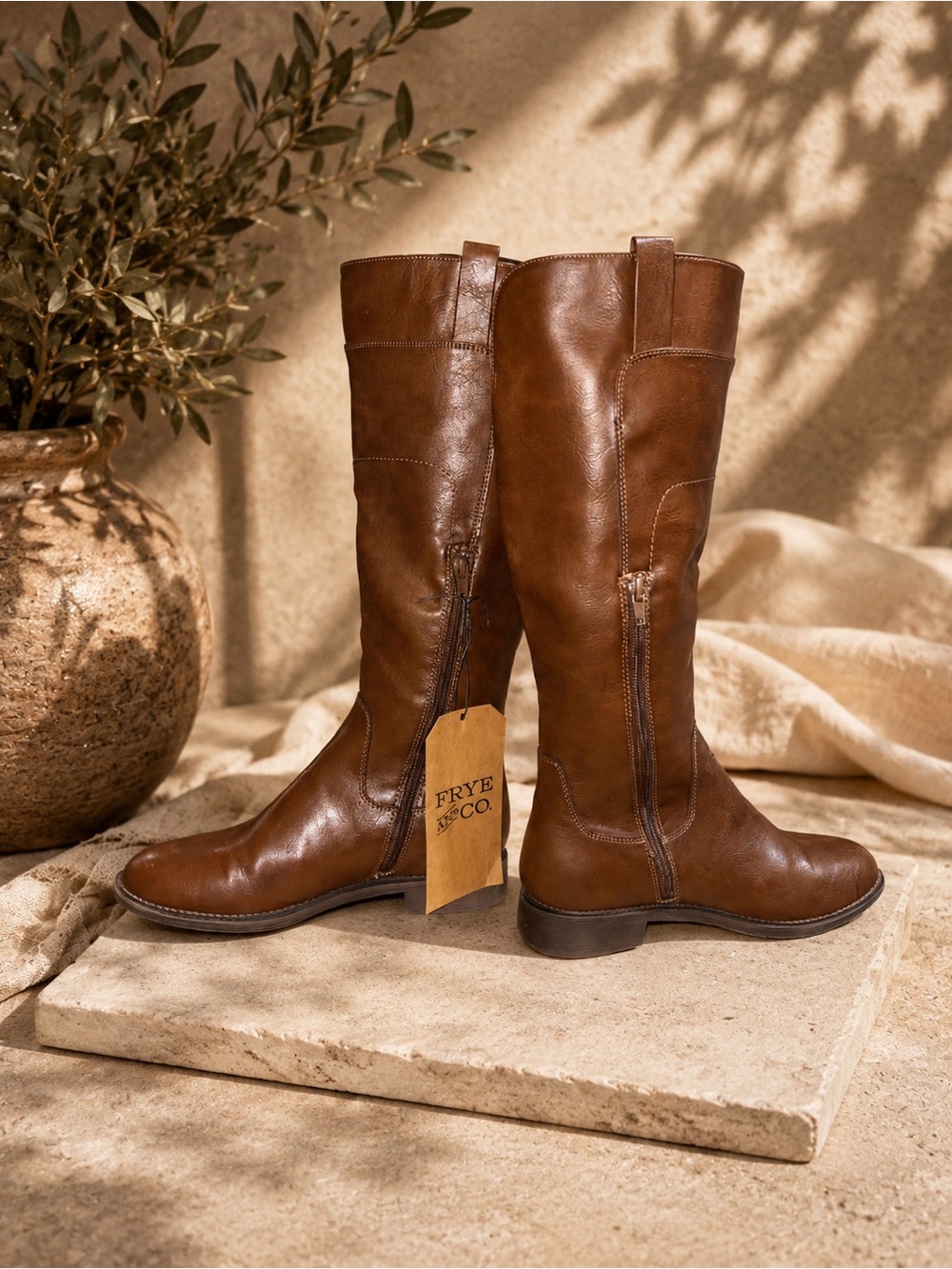 Frye & Co. Giovanna Brown Tall Riding Boots Women’s Size 8 M NWT